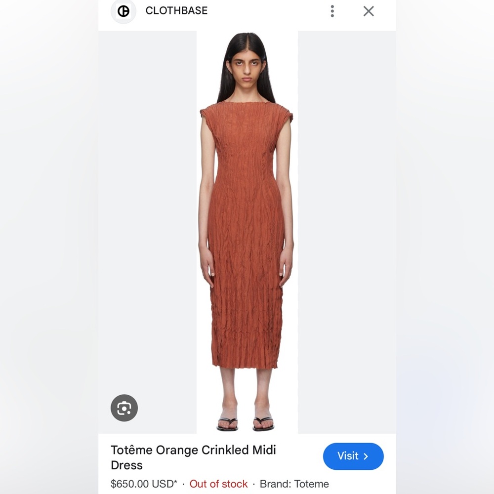 Toteme Crinkle Silk midi Dress
